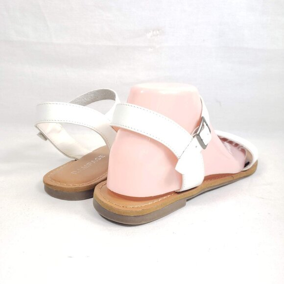Rampage Open Toe Sandals Women's Size 9.5 White Faux Leather - Picture 6 of 7